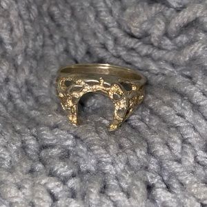 Sterling silver horseshoe ring